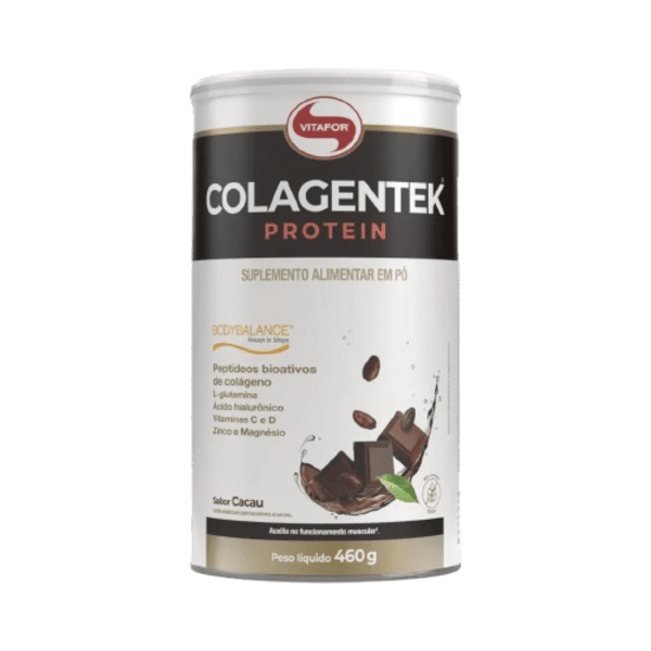 1001971314 COLAGENTEK PROTEIN - POTE 460G - CACAU - Imagem 1