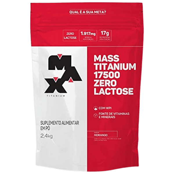 1001973382 MASS TITANIUM 17500 ZERO LACTOSE - SACO 2.4KG - CHOCOLATE - Imagem 1