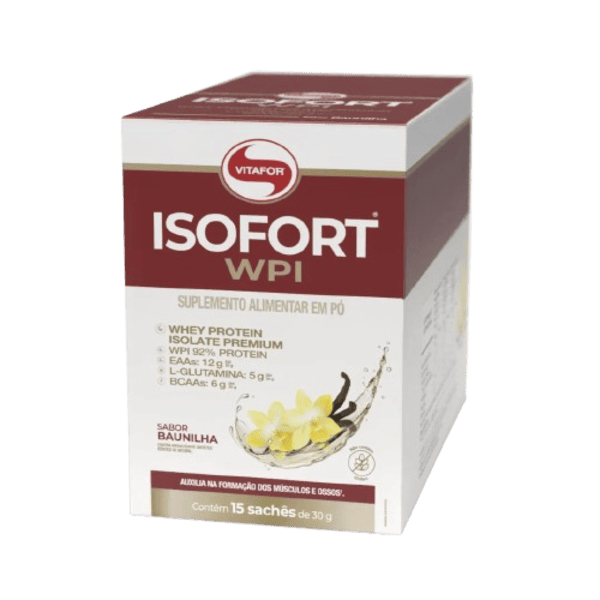 1001975228 ISOFORT WPI - DISPLAY 15UN - 30G - BAUNILHA - Imagem 1