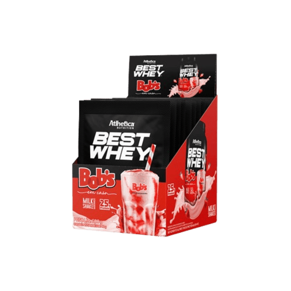 1001975798 BEST WHEY - DISPLAY 15UN - 40G - MILKSHAKE MORANGO BOBS - Imagem 1