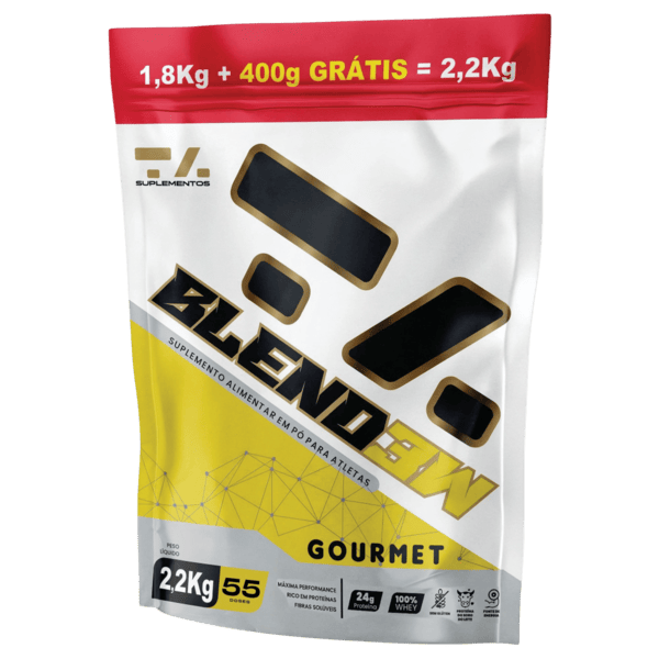 1001978354 WHEY BLEND 3W - SACO 1.8KG + 400G GRATIS - Imagem 1