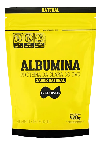 ALBUMINA_-_SACO___420G_-_NATURAL___NATUROVOS___PROTEINA_74db836 ALBUMINA - SACO 420G - Imagem 1